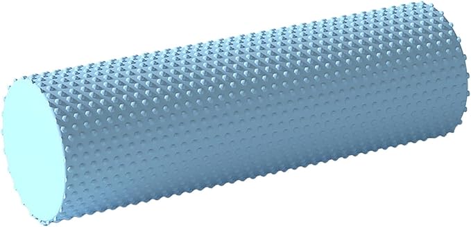 Foam Yoga Column - Solid Massage Roller - Foam Rollers for Muscle Massage for Barre and Fitness - Slimming and Muscle Recovery Tool - for Home, Gym, and Travel (Blue)