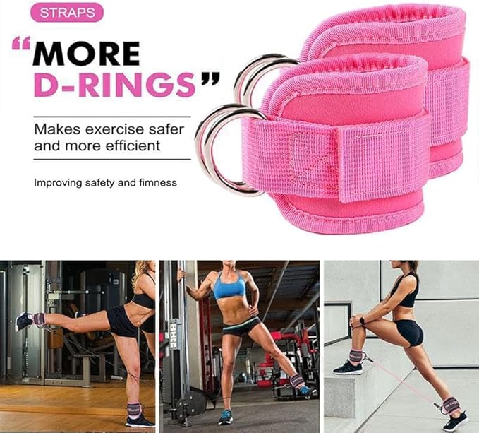 Resistance Bands, 5-Pack Ankle Band Set for Leg and Hip Training – TPE Material Band for Women Men, with Comfortable Grip, Ideal for Home Workouts, Exercise Equipment,Yoga Gym Fitness, Adjustable