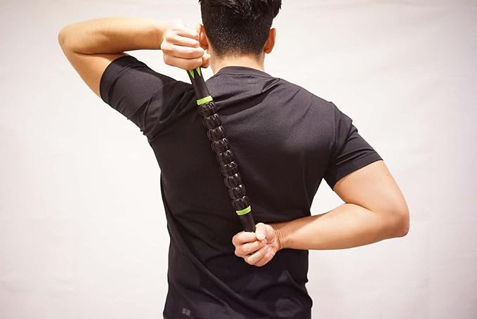 Muscle Roller Stick Massage Roller Muscle Roller Massage Tool for Athletes and Soothing Cramps,Relieving Muscle Soreness, 18 Inches Muscle Roller for Relieving,Physical Therapy,Massage,Body Recovery