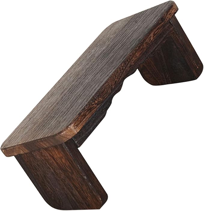 Milisten Meditation Bench Wooden Prayer Stool Solid Wood Kneeling Bench for Meditation and Worship Non-Folding Footrest Suitable for Zen Practice and Church Use