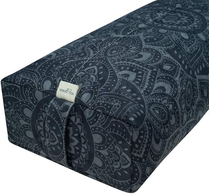yogadesignlab | The Yoga Bolster | Comfortable, Supportive Eco-Friendly Luxury Yoga Cushion | Recycled Plastic Bottle Microfiber | Natural Cotton, Foam Filling