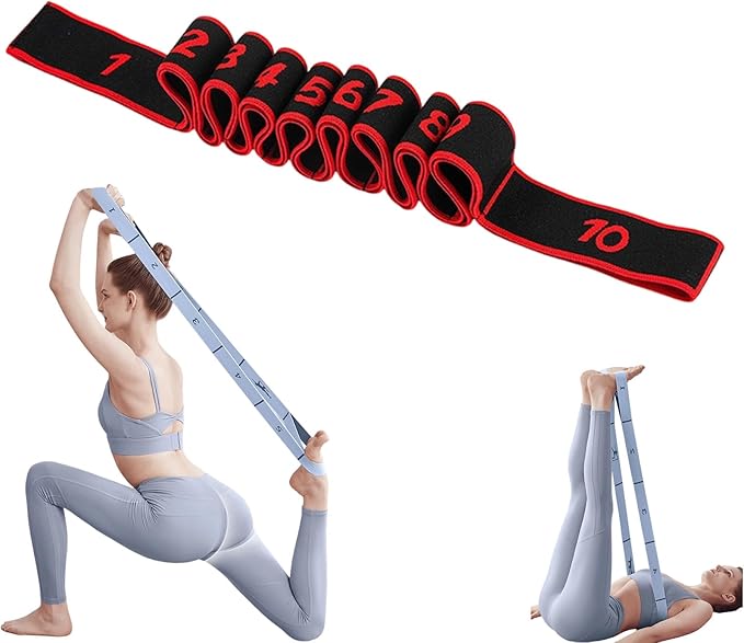 Fitness Resistance Band for Stretching and Yoga, Numbered Resistance Band for Glute Training, Number Resistance Band for Exercise and Flexibility