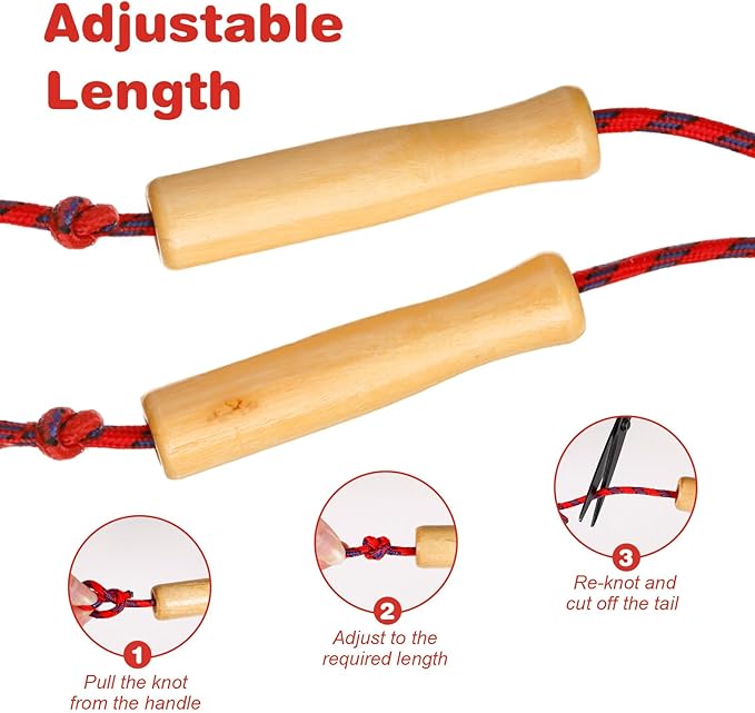 Lenwen Jump Rope Bulk 7.25ft Cotton Skipping 2026 Graduation Gift Adjustable Jump Rope with Handle for End of The School Training Exercise Christian Charity Donation Supplies