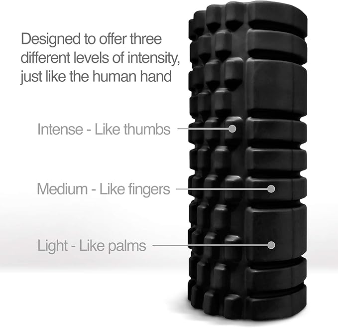 Trigger Point Releasing Foam Massage Roller with Medium Compression for Exercise, Stretching, and Muscle Recovery - Relieves Muscle Tightness, Improves Mobility, and Circulation