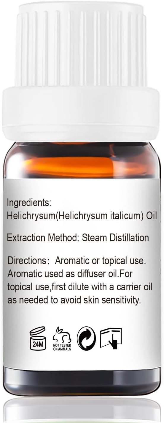 Helichrysum Essential Oil, 100% Pure Helichrysum Oil for Skin, Bruising, Body, Spray & DIY- 10ml