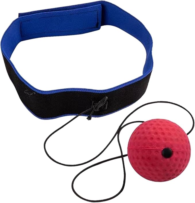 Boxing Reflex Ball Headband Set Adjustable Reaction Balls Boxing Ball on A String, Punch Fight Ball for Exercises, MMA