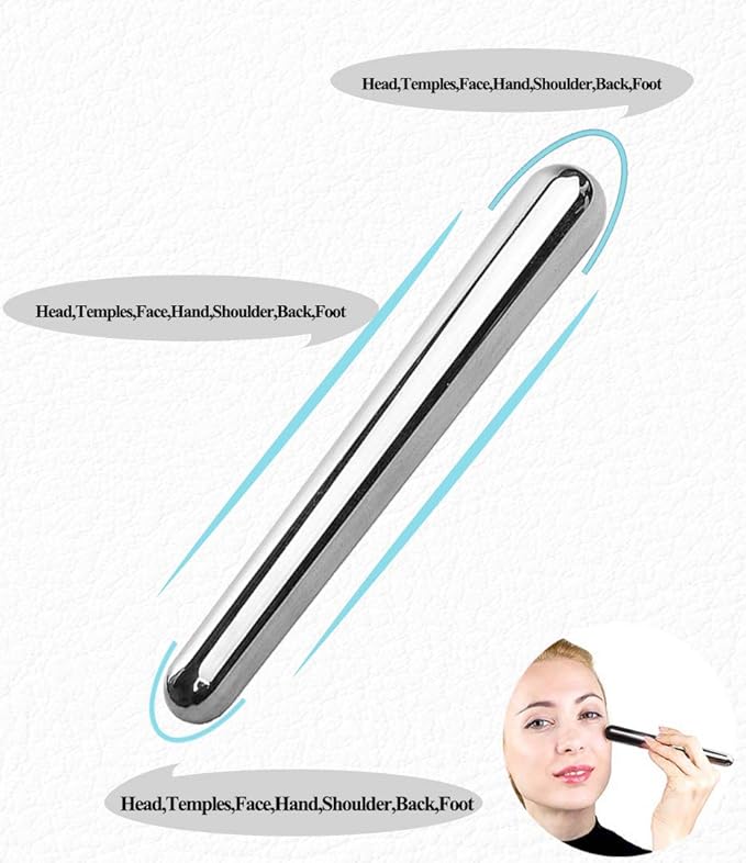 Stainless Steel Face Massage Therapy Stick-Guasha Massage Wand-Acupressure Massage Tools for Deep Tissue,Soft Tissue Myofascial Release Relief Pain (1)
