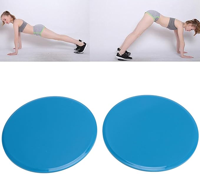 PerGar 2pcs Core Sliders, Exercise Core Sliders, Compact Dual Sided Gliding Discs, for Full Body Workout Fitness Home Exercise Equipment Round