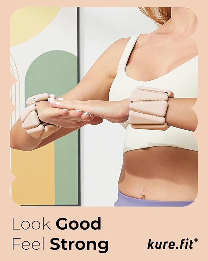 Pilates Weight | Wrist & Ankle Weights for Women | Weighted Bangles | 1LB/ 2LB Each (Set of 2)