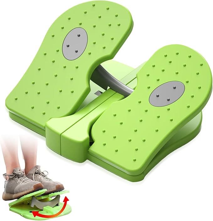 Mini Stepper Trainer, Reinforced Nylon Foot Stepper Exercise Machine Quiet Stair Stepper Foldable Leg Exerciser Peddle for Home Office