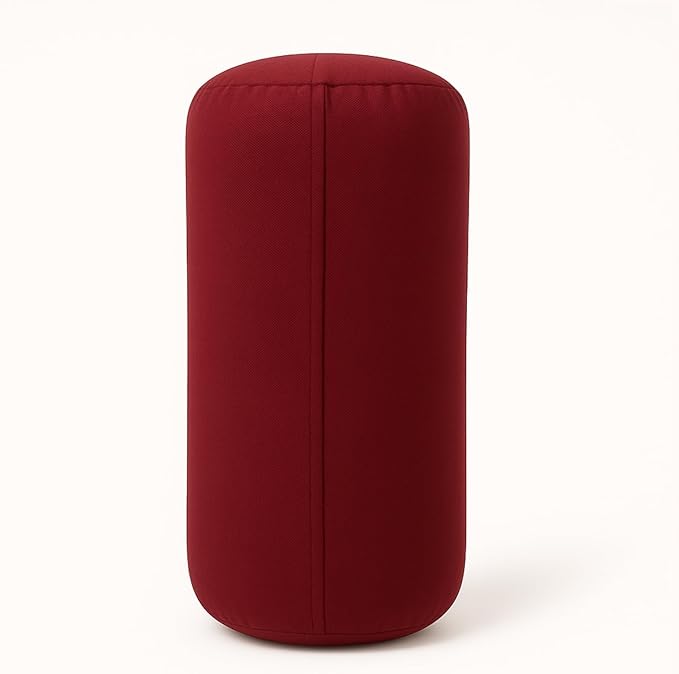 Yogikuti Iyengar Yoga Bolster for Restorative Yoga and Meditation – Lightweight Cotton Support Pillow with Handle for Easy Carry, Versatile for Pose Modification, Balance, Back Relief, and Relaxation