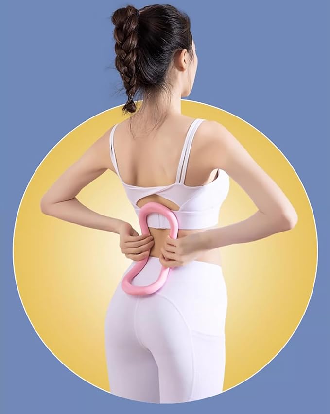 2Pcs Yoga Ring for Leg Calves, Pilates Circle Ring for Back Toning Thighs Abs and Legs, Fitness Rings for Yoga, Pilates, Gymnastics Exercise Workout