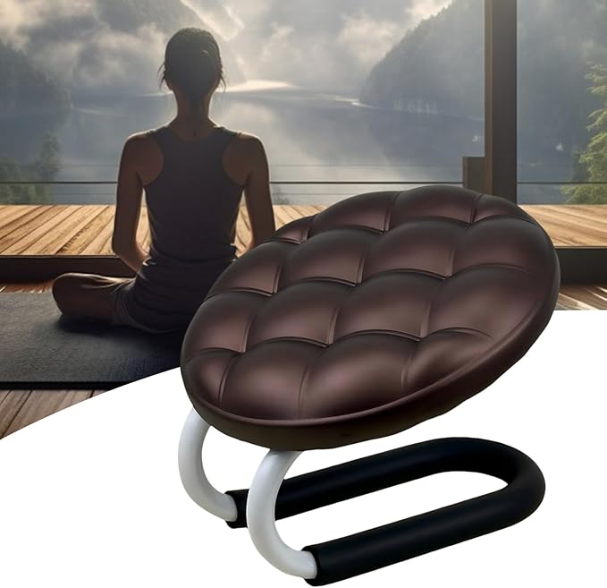 Mindfulness Prayer Bench - Portable Meditation Seat with Adjustable Height, Soft Cushion Support for Women Men Seniors Adults, Ideal for Relaxation Yoga and Office