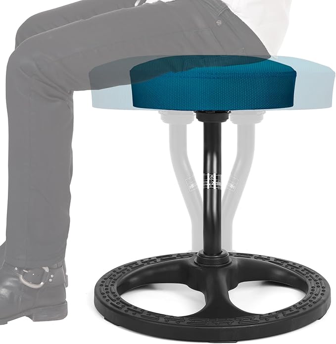 ADHD Chair for Kids, Yoga Chairs for Adults, Wobble Stool Active Flexible Seating Desk Chair with Non-Slip Base and Washable Seat Cover for Stability, Balance, Yoga, Office, School, Classroom
