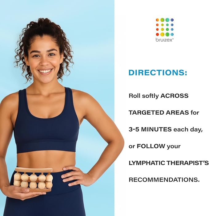 Wood Therapy Massage Tool | Lymphatic Drainage Massager | Cellulite, Fascia, Leg, Back & Thigh Muscle Roller for Post Liposuction & Fibrosis Treatment | Surgery Recovery 360 Lipo| Tummy Tuck & BBL