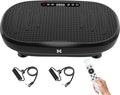 Vibration Plate Exercise Machine, Vibration Plate Platform for Lymphatic Drainage, Stand Shake Board Whole Body Workout Vibrating Plate for Weight Loss with Resistance Bands for Women Men