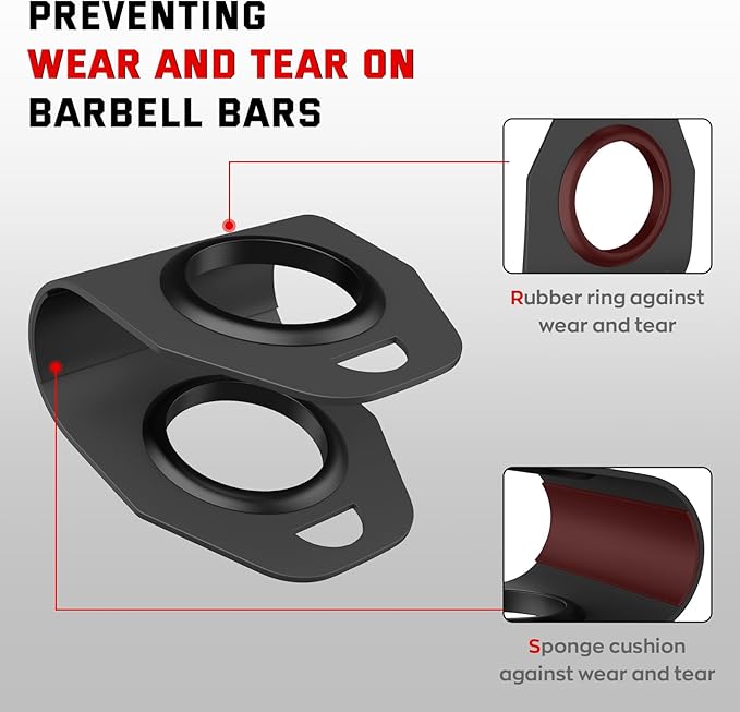 Home Gym Clips, Convert Dumbbells to Barbell, Turn Bars into Landmines, T-Bar Row with Any Grip, Hook Dumbbells on Dip Belts, Versatile Weightlifting Accessory for Olympic