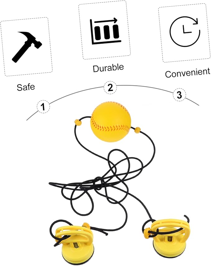 Hanging Boxing Speed Ball Kit with Elastic Pull Rope for Responsive Reaction Ball for Fitness and Coordination Random Black Yellow Color