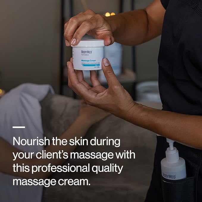 BodyMed Formulations Massage Cream, 1 gal. – Fragrance-Free, All-Natural Cream for Massage Therapy – Leaping Bunny Certified – with Arnica Extract & Jojoba – Non-Staining, & Paraben Free