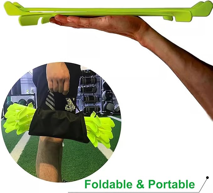 Adjustable Athletic Jumping Hurdles for Kids, Lightweight Portable Agility Speed Hurdles, Sports Workout Training Equipment Set with Carry Bag (Color : 5 PCS)