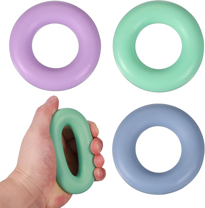 Grip Strength Trainer Rings, Portable Hand Grip Strengthener Finger Forearm Strengthener - Fitting for (Athletes/Rock Climbing/Workout/Fitness)