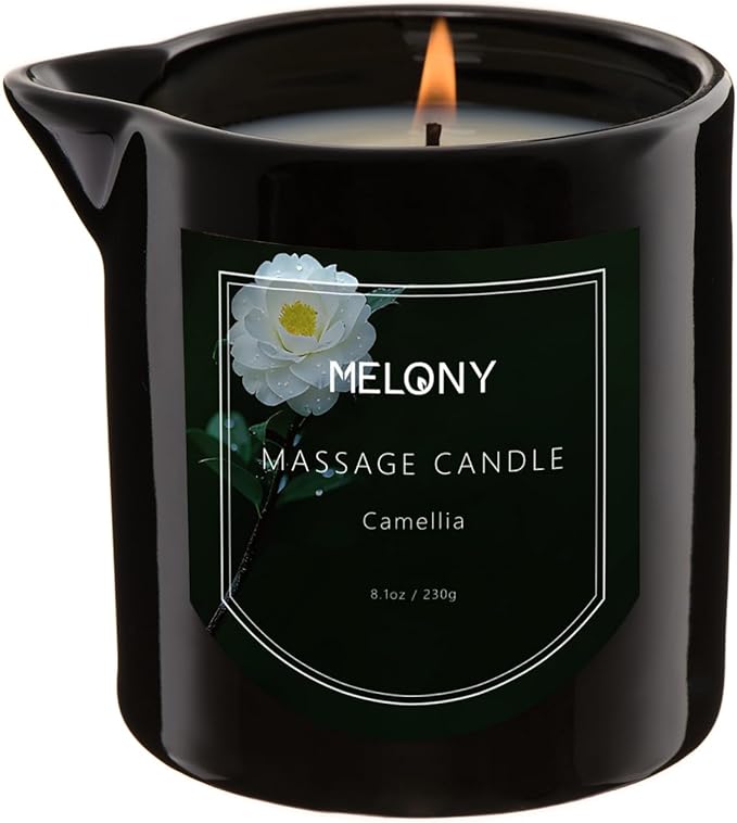 MELONY Massage Candle | Gentle Softening for Nourished, Hydrated, Balanced Skin | 230 g / 8.1 oz (Camellia)