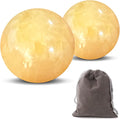Marble Baoding Balls, Chinese Meditation Stress Relief Balls for Hand Therapy, Manual Massage Exercise,Beige,Small-1.38"