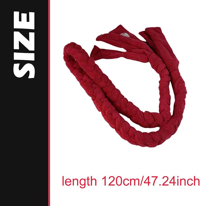 Pilates Rope Red for Women Soft Polyester 120 Cm Braided for Stretch Out for