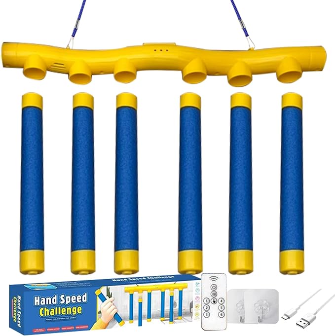 Reaction Training Toy – Hand Eye Coordination Reflex Game | Remote Controlled Falling Stick Challenge, Sensory Integration Speed Tester With Adjustable Levels, Skill Development Equipment For Kids Tee