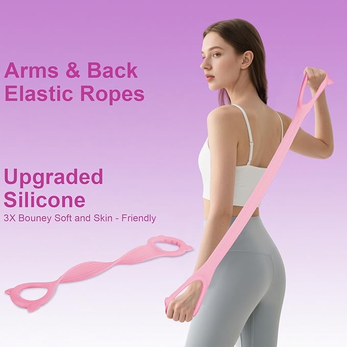 Pilates Ring Set - Home Equipment for Women with 14-inch, 9.8-inch Ball & 5 Resistance Bands for Muscle Training & Flexibility