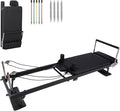 Pilates Reformer, 91 in Foldable Reformer Pilates Machine, Pilates Equipment with Springs and Resistance Ropes for Advanced and Beginners Users