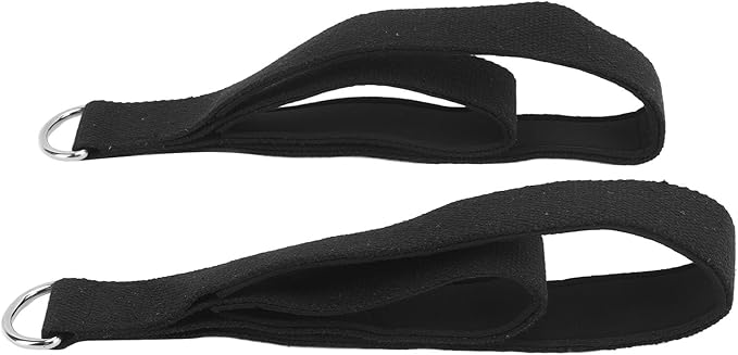 2 Pcs Adjustable Length Pilates Double Loop Straps for Home Gym Workout, Anti Slip Pilates D Straps for Home Gym