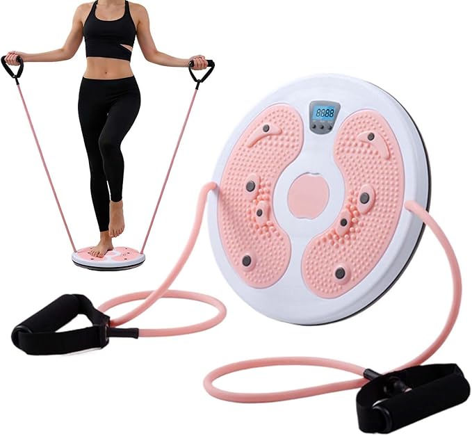 Twist Waist Disc,Waist Workout Core & Ab Exercise | Core Twisting Disc with Calorie Count - for Home Gym Office Fitness Enthusiasts Beginners Post-Partum Individuals