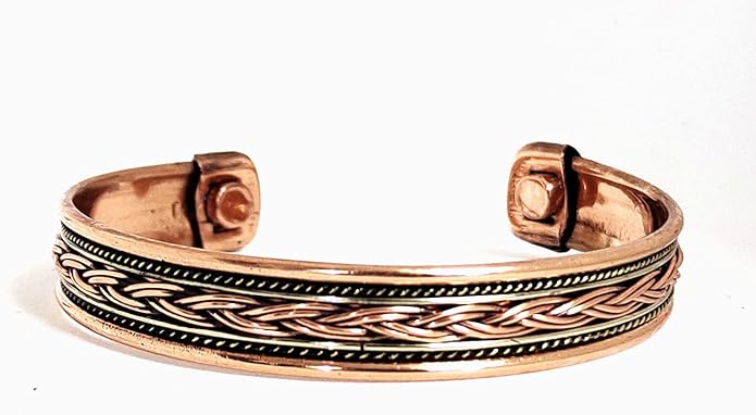 Copper Bracelet Magnetic Pure Copper Therapy Effective & Natural Relief Cuff for Women's & Men's