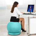 Yoga Ball Chair,Yoga Ball，Exercise Ball, Office Ball Chair with Base & Pump Stability Yoga Ball Seat for Back Pain Relief Home Gym Exercise Ball Chair for Core Strength Training(Green,Diameter 55cm (