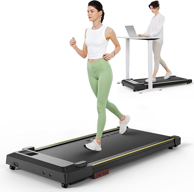 UREVO Walking Pad with Incline, Portable Under Desk Treadmill, 2.5 HP Walking Treadmill Pad for Home and Office, Walking Jogging Running Machine with Remote Control and LED Display