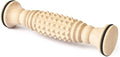 tuuli Accessories - Wooden Foot Massager, Grooved Muscle Roller, Helps Ease Muscle Tension, Supports Blood Circulation, Natural Wood Therapy Massage Tools, 8 x 2 inches