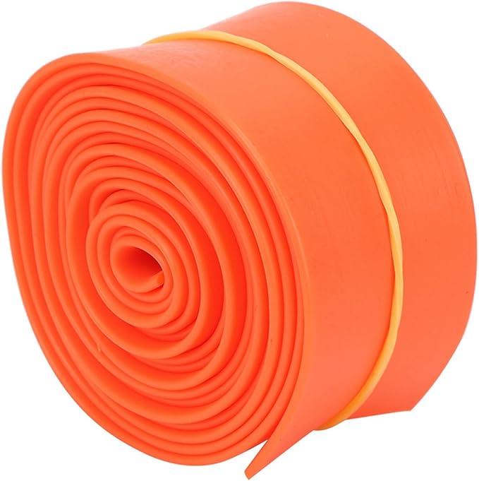 Semme 5cm X 2.5m Elastic Tension Strap for Strength Training Pilates Soft TPR with Buckles for Women and Girls Orange