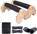 Solid Wood Parallettes Push Up Bars for Home & Gym, Durable Wooden Calisthenics Equipment with Non-Slip Grip, Full Body Strength & Balance Training