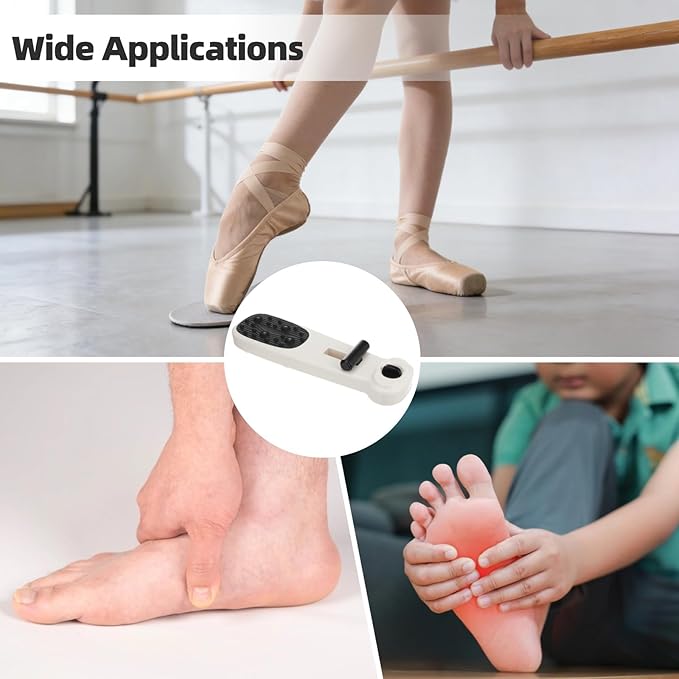 Foot Arch Trainer for Flat Feet, Adjustable Resistance & Toe Strengthener for Foot Muscle Exercise, Improves Arch Support & Flexibility, White, 13.4 x 3.5 x 2 in