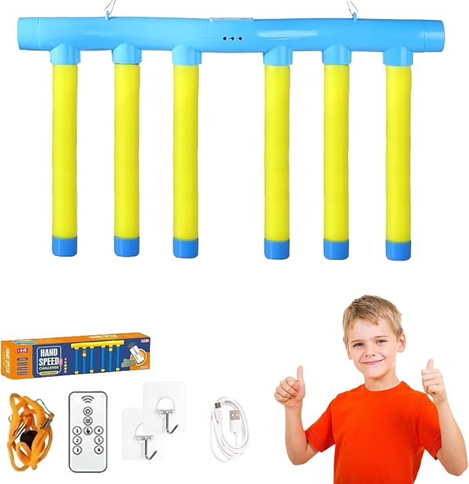 FOLENZU Reflex Game, Reflex Challenge Game, Reflex Game Falling Sticks, Reflex Drop Sticks Challenge Game, 3-Speed Reflective Drop Stick Games, Catching Sticks Games