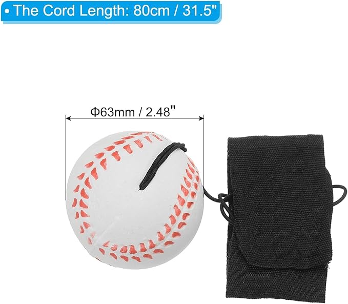 Professional Reaction Training Wristball Set (2.36") - Elastic Rebound Sports Equipment, Hand-Eye Coordination Exercise Tools for Athletes and Adults