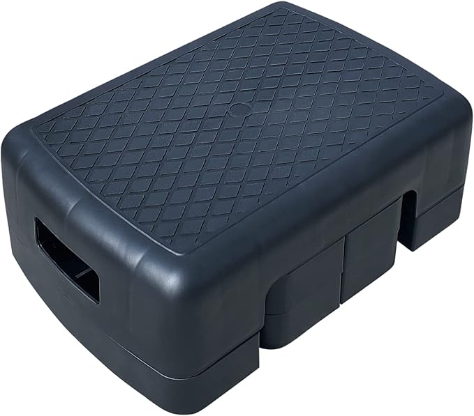 KOVOT Workout Step Platform with Risers for Aerobics, Yoga & Pilates – Step Deck with Adjustable Height Risers – Mobility Step for Seniors / Step Stool for Kids, Pets & More – Home Gym Cardio Fitness Lightweight, Compact & Portable