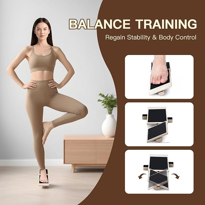 Ankle Balance Board Foot Strength Training Set for Sprained Ankle, Balance Exercises, Plantar Fasciitis Relief, Posture Correction, and Foot Relaxation, Great for Home Use and Sports Enthusiasts
