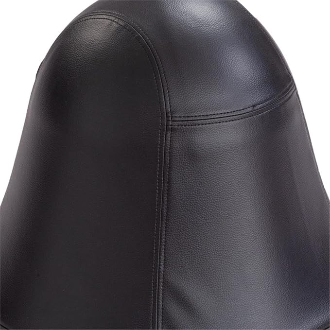 Pemberly Row Vinyl Upholstered Swivel Ball Chair, Black Finish, 17"x17"x16.75", Anti-Burst Exercise Ball, Skid-Resistant Base, Active Movement Chair for Kids, Home Office, School, or Waiting Room Use