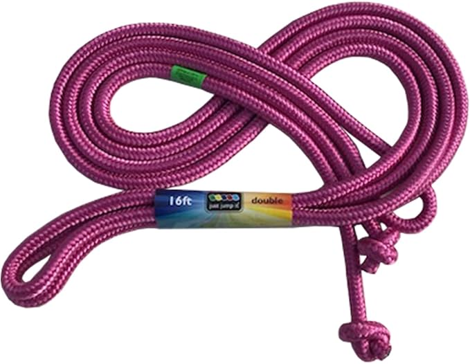 Just Jump It 16' Foot Single Jump Rope for Kids Women and Men - Active Outdoor Youth Fitness Excersing Equipment - Double Dutch Length Gym Accessories