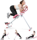 【US Shipped】 4 in 1 Exercise Equipment Rowing Machine Leg Press Machine Ab Glider Machine Roman Chair Fitness Equipment for Ab Workout Core Strength Training