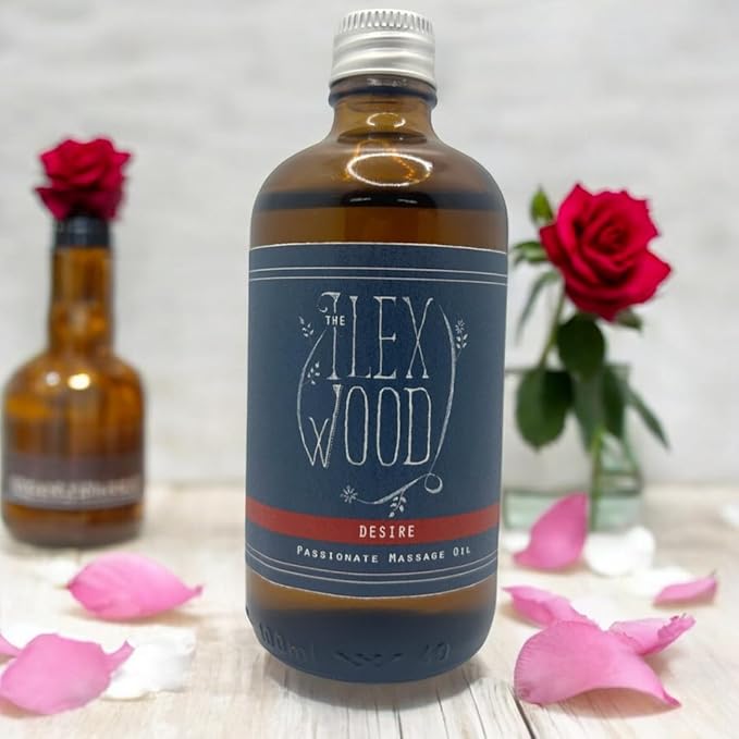 The Ilex Wood - Desire - Vegan Natural Passionate Spa Massage Oil, Handmade - 3.38 fl oz (100ml)