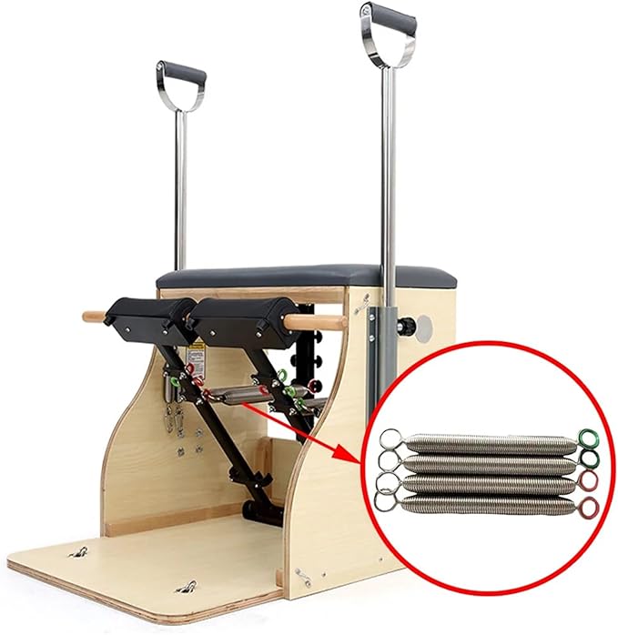 4pcs in Set Pilates Reformer Pilate Equipment Accessories Stability Chair Yoga Wire Steel Tension Springs for Various Yoga & Fitness Equipment