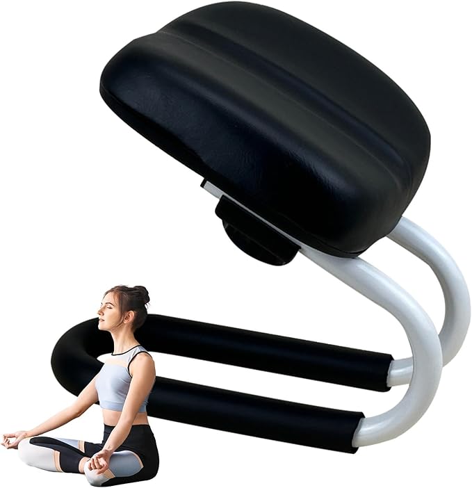 Meditation Stool, Adjustable Kneeling Bench,with Sponge Cushion Meditation Stool Bench Seat, Meditation Accessories, Non-Slip Leg Sleeve, Portable Chair for Home Yoga Studio